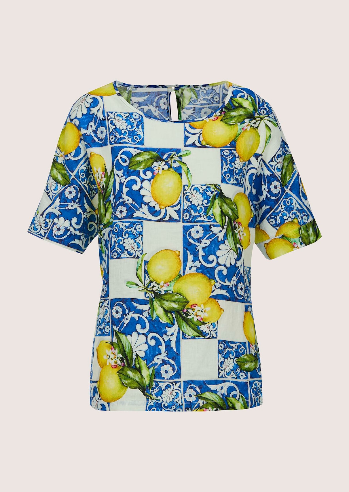 Bluse mit Zitronen-Print
