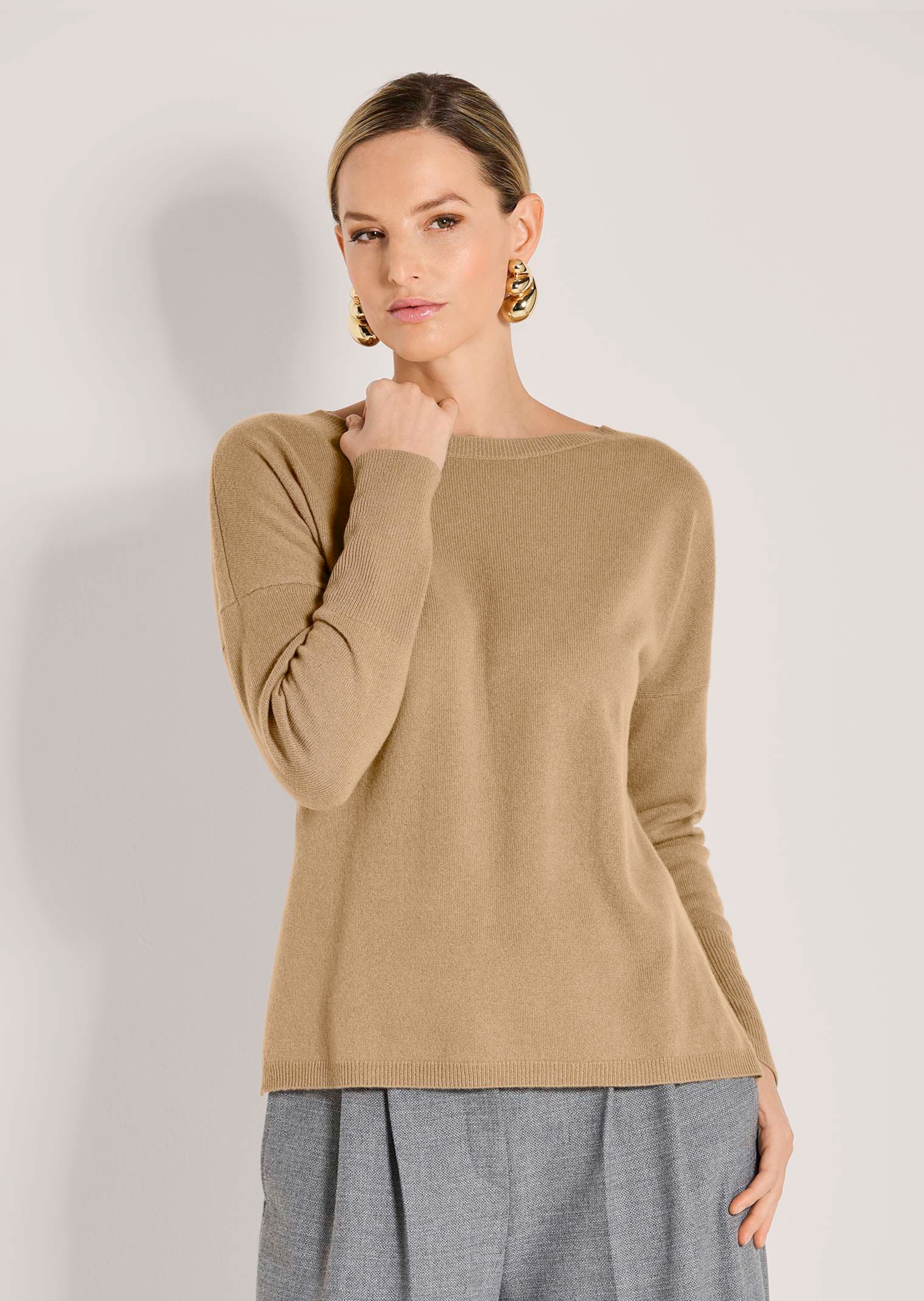 Feinstrick-Pullover aus reinem Kaschmir