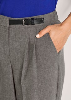 Wide-Leg-Hose mit Zierriegel in Lederoptik thumbnail 5