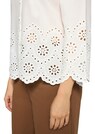 Bluse mit Stickerei aus reiner Baumwolle thumbnail 5