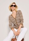 Narrow cardigan with multicoloured stripe pattern thumbnail 4