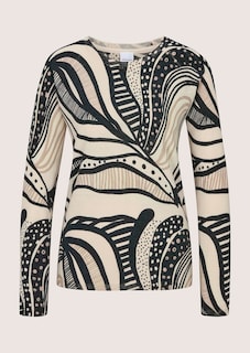Feinstrick-Pullover mit Fantasy-Print thumbnail 6