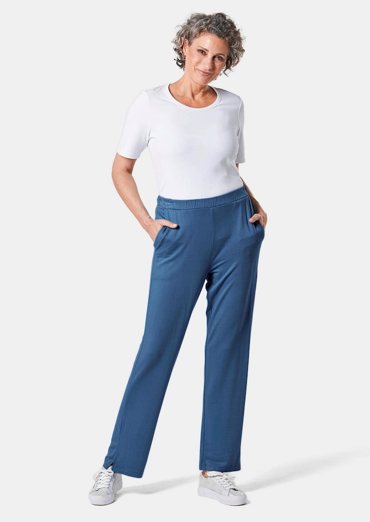 Bequeme Freizeithose mit Schlupfbund und Taschen