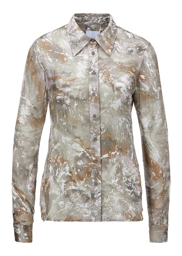 Burnout blouse with slight transparency