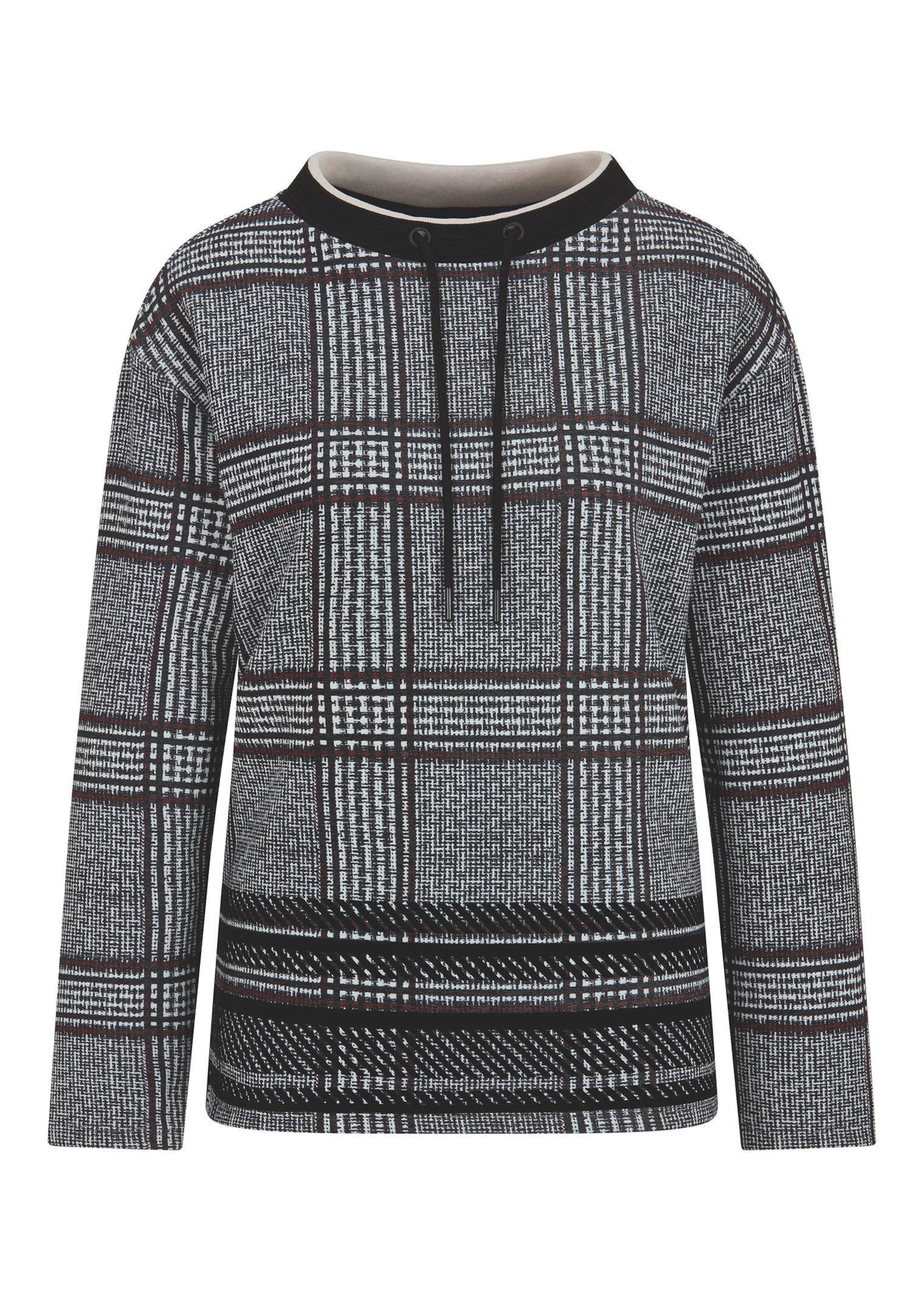 Sweatshirt met ruitpatroon en flockprint