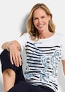 Maritimes Jersey-Shirt mit Glanzdetails thumbnail 4