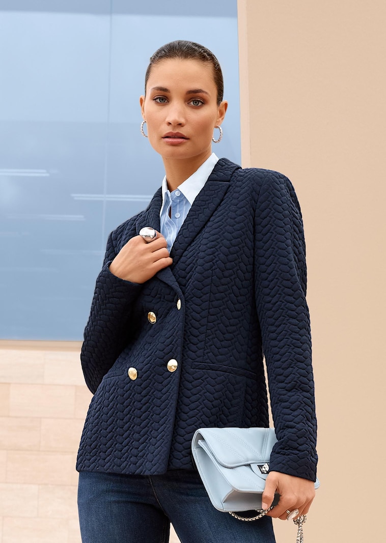 Zweireihiger Blazer im maritimen Stil