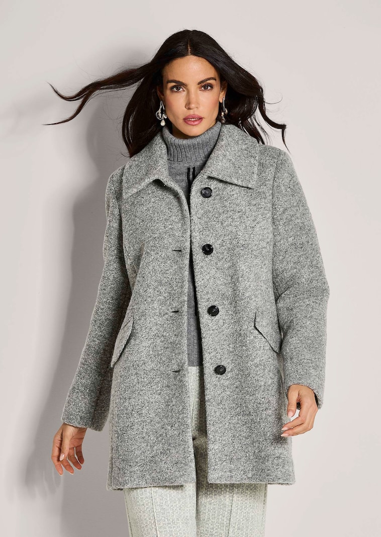 Kurzmantel in edler Melange-Qualität