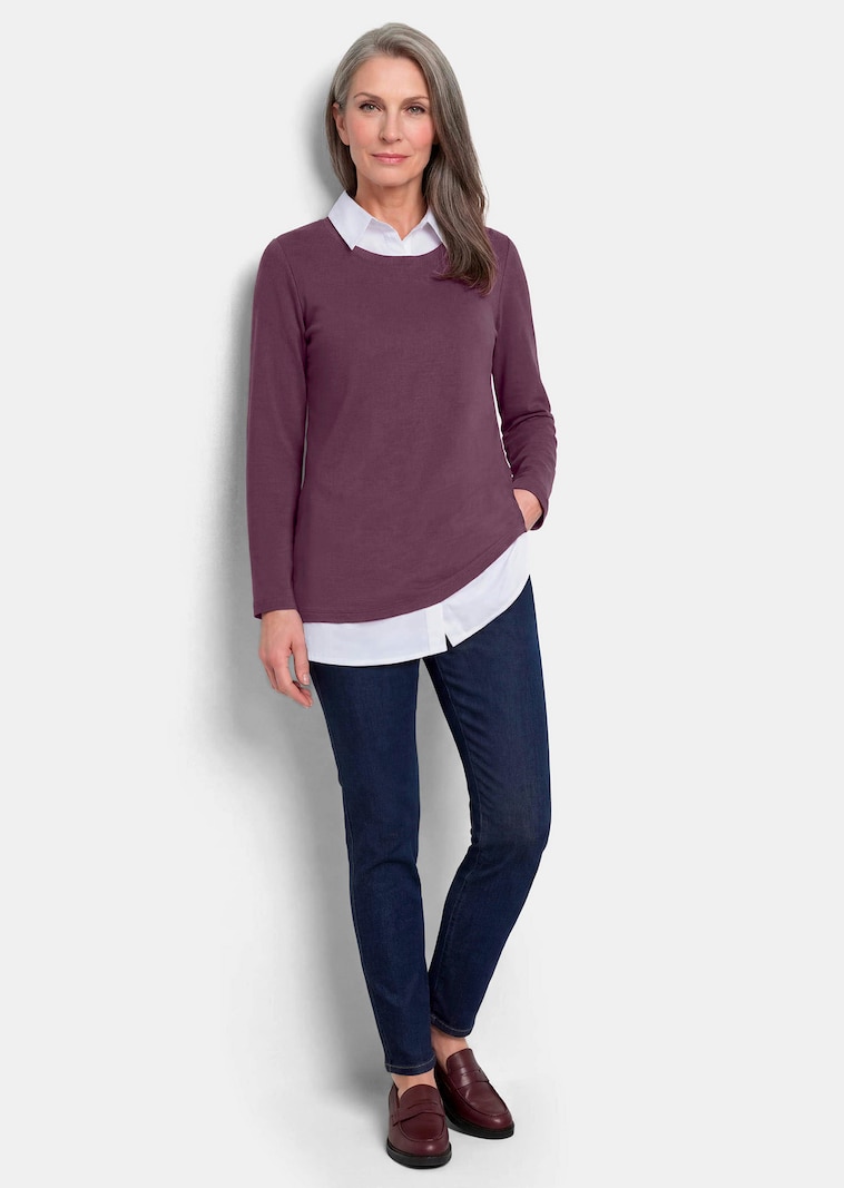 Sweatshirt in 2-in-1-Optik