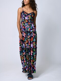 Kleid mit Volants und allover Blumendruck thumbnail 5