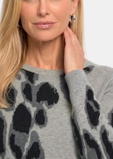 Pull en cachemire, aspect léopard thumbnail 5