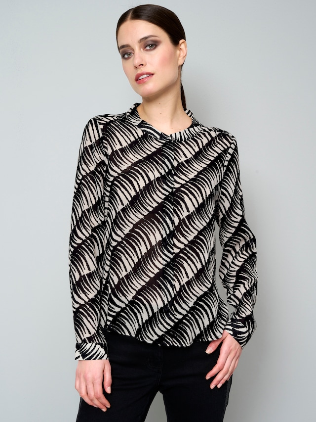 Bluse in transparenter Qualität