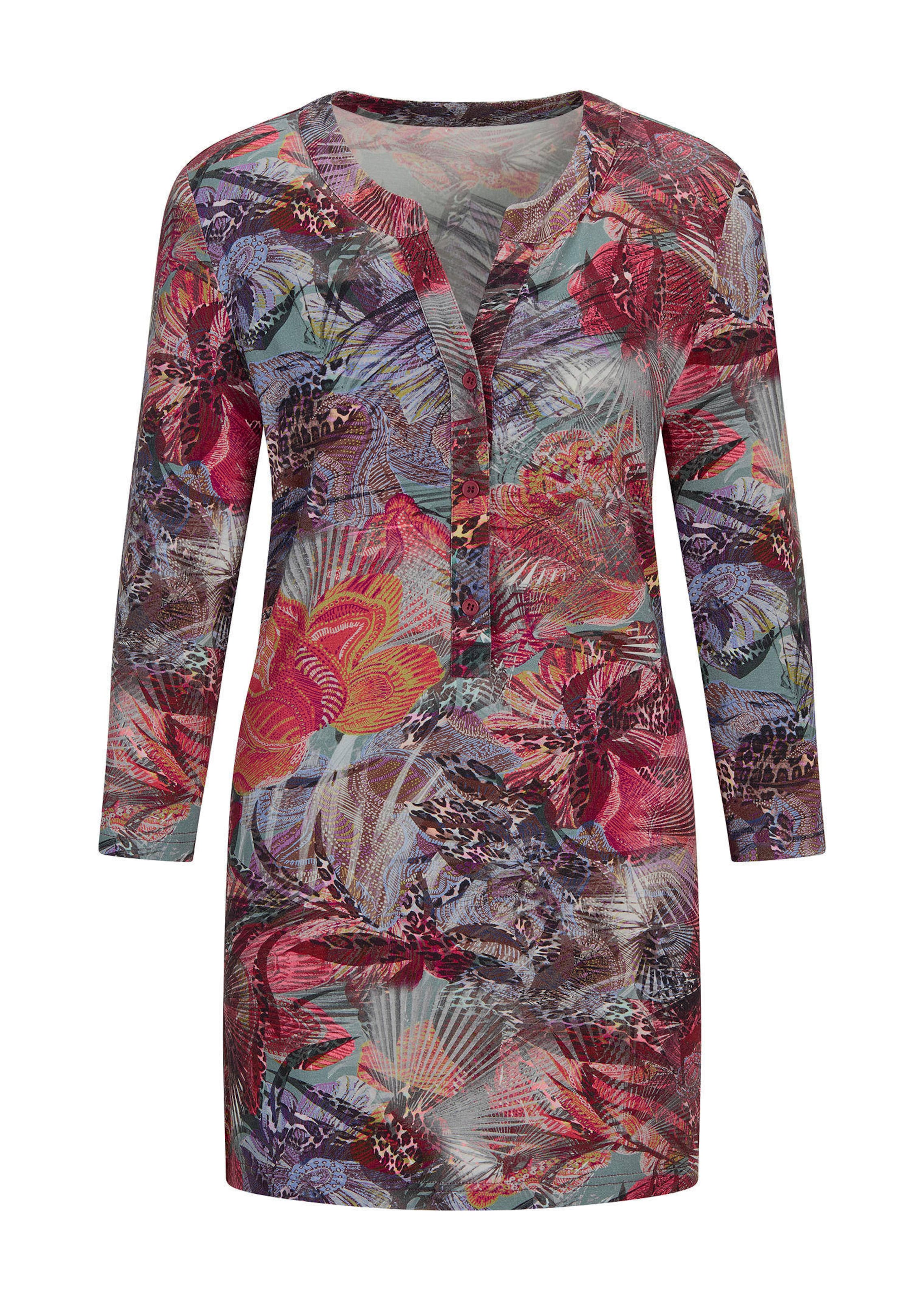 Jersey tuniek met knoopsluiting