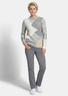 Tricot pullover met intarsiapatroon thumbnail 2