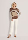 Rundhals-Pullover mit Intarsien thumbnail 2