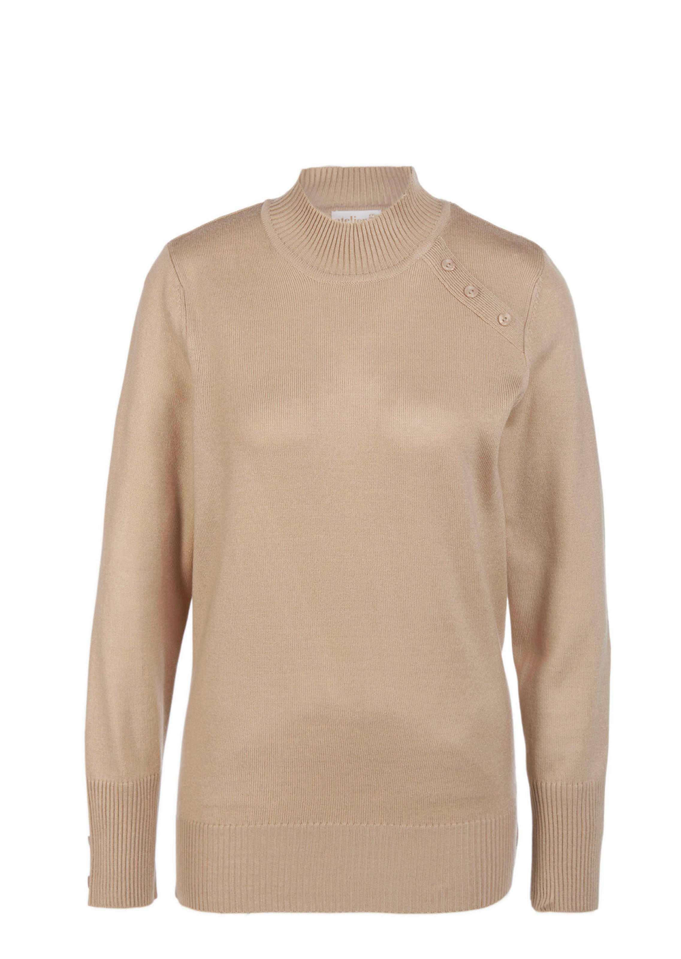 Pull avec col droit côtelé