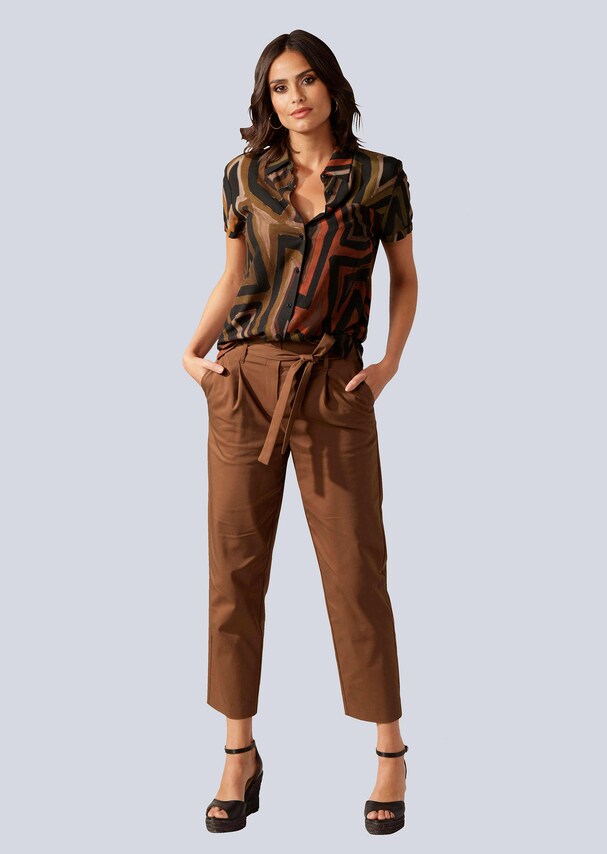 Bluse mit Ethno-Druckdessin 1