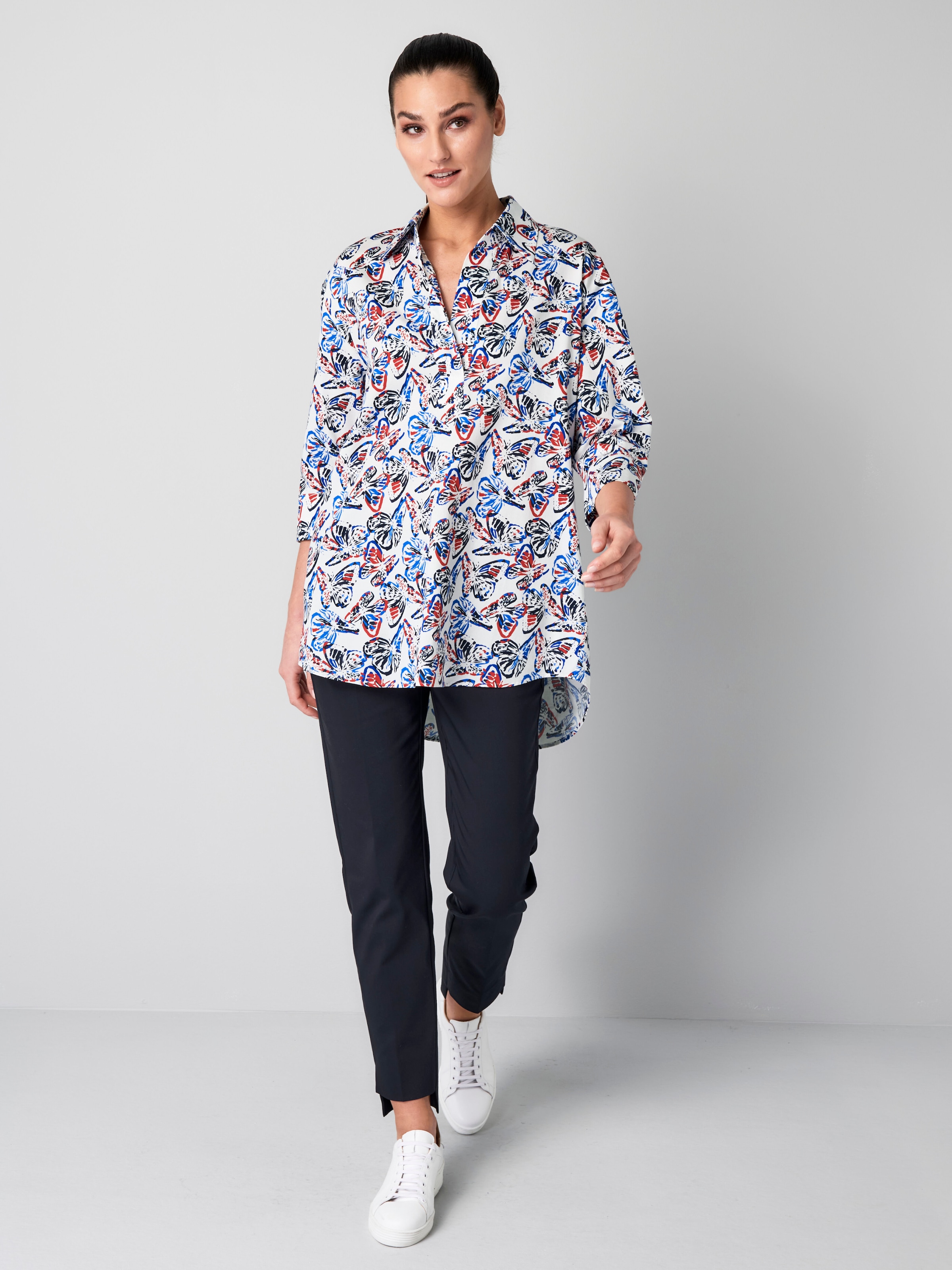 Hemdbluse mit Alloverdruck
