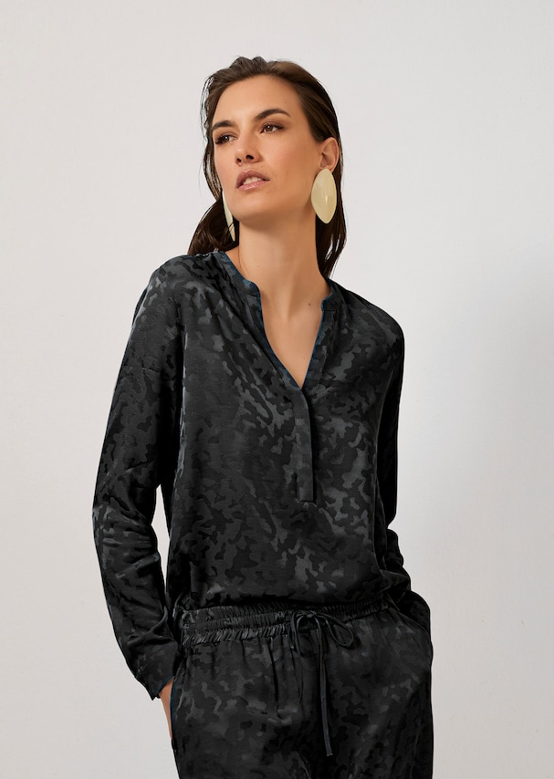 Lange Jacquard-Bluse 6