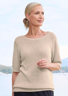 Pull en maille ruban à effet climatisant naturel thumbnail 7