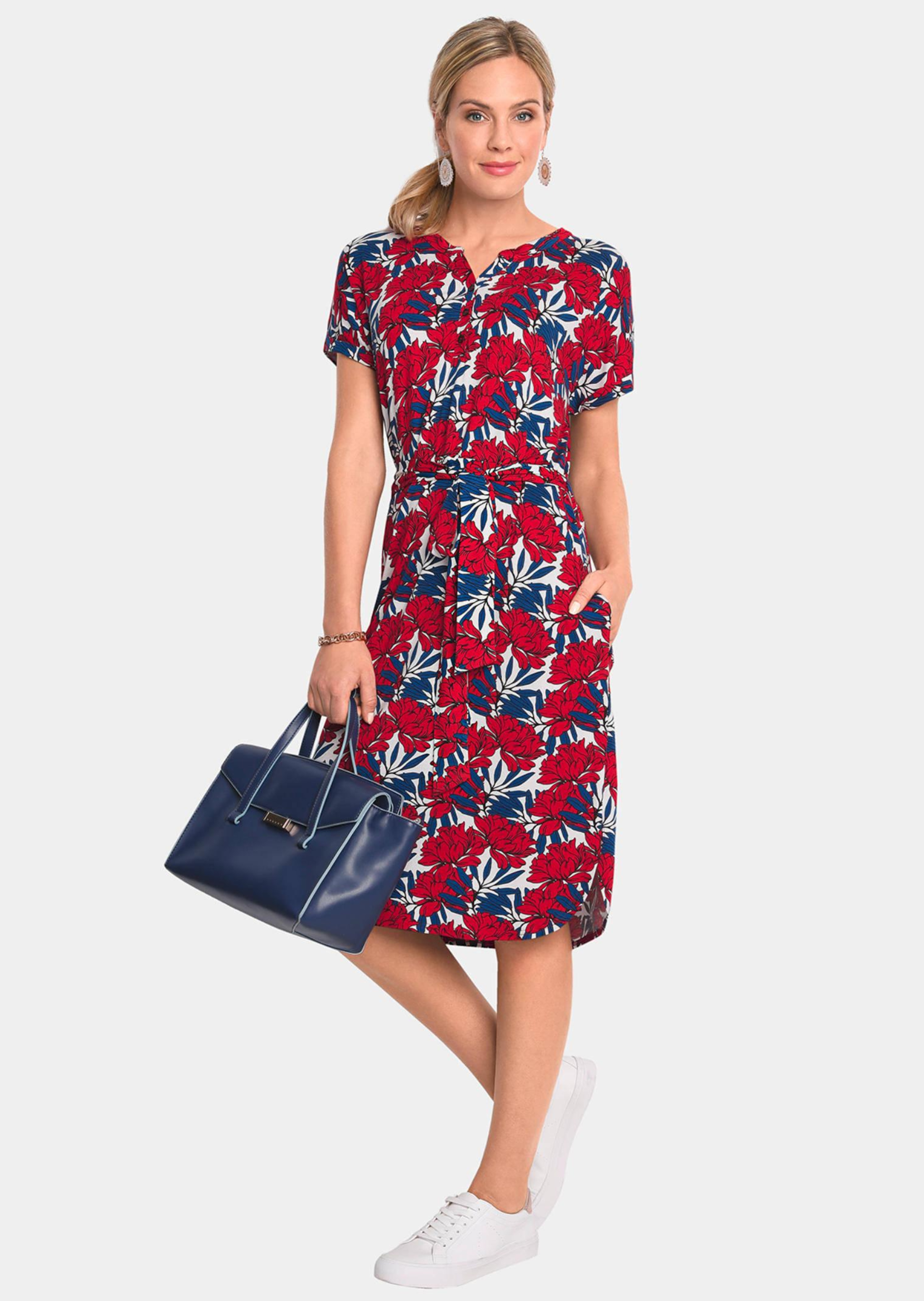 Elastisches Jerseykleid mit modischem Druck