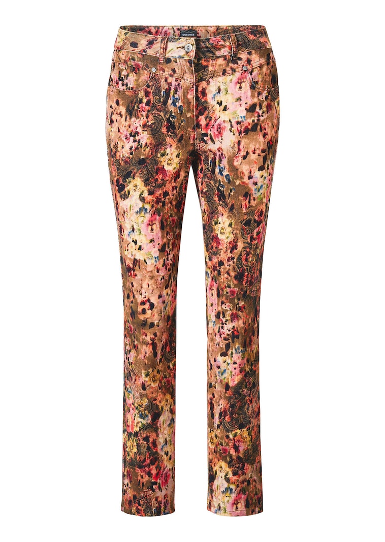 Pantalon en velours avec imprimé intégral