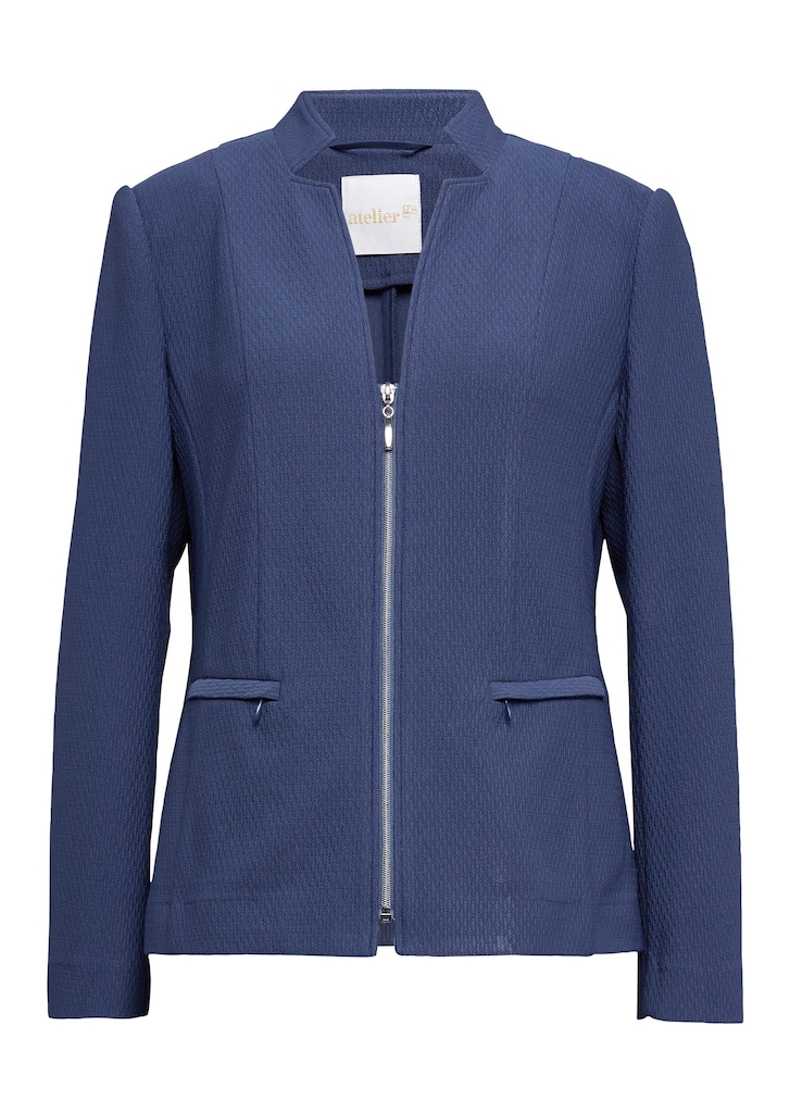 Comfortabele blazer van jersey met structuur 5