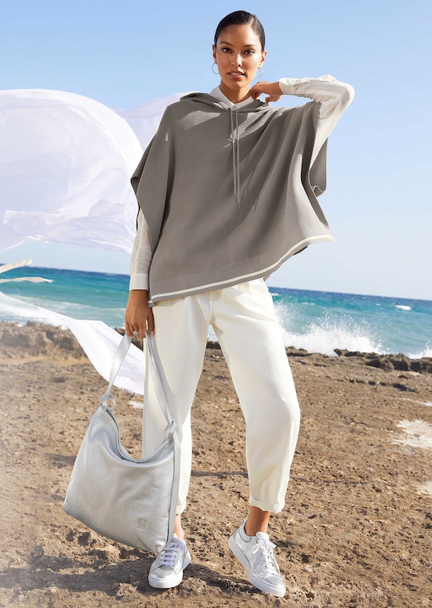 Pullover im Poncho-Look