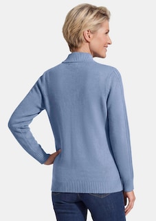 Strickpullover mit Stehkragen und Rippenmuster thumbnail 3