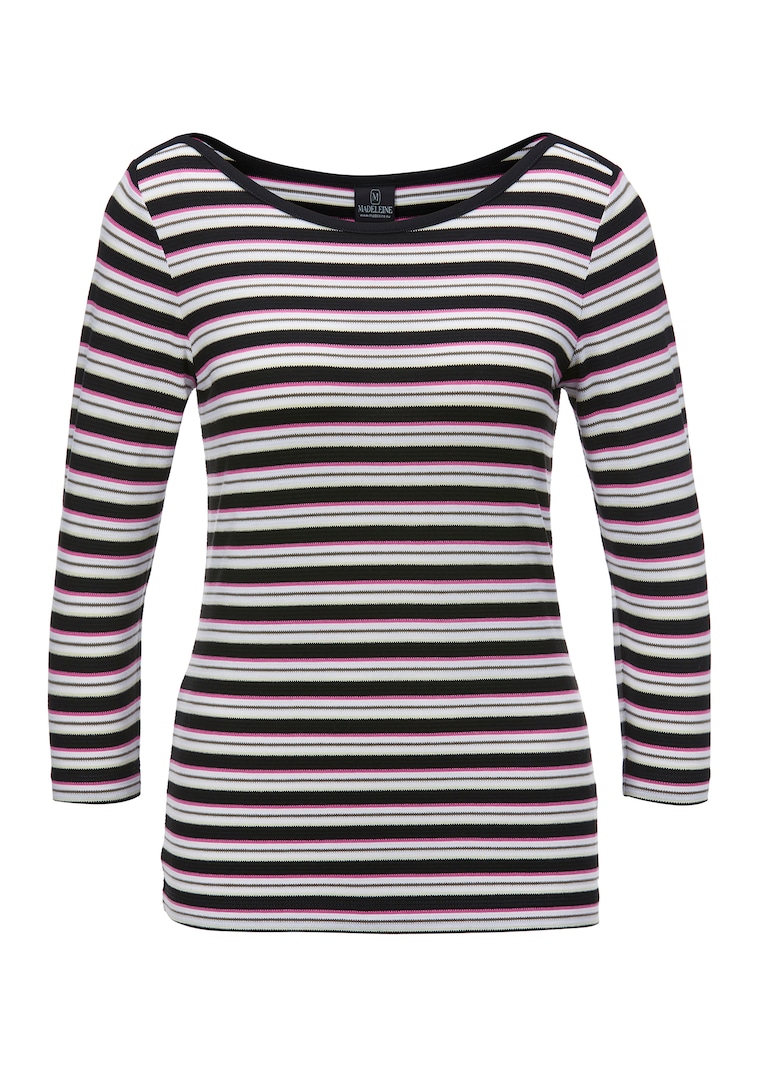 Ringelshirt mit schmeichelndem U-Bootausschnitt