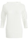 Knitted jumper with stand-up collar and 3/4 sleeves thumbnail 1