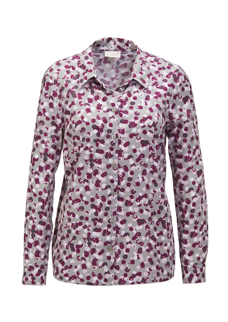 Gedessineerde blouse met een lichte glans 3