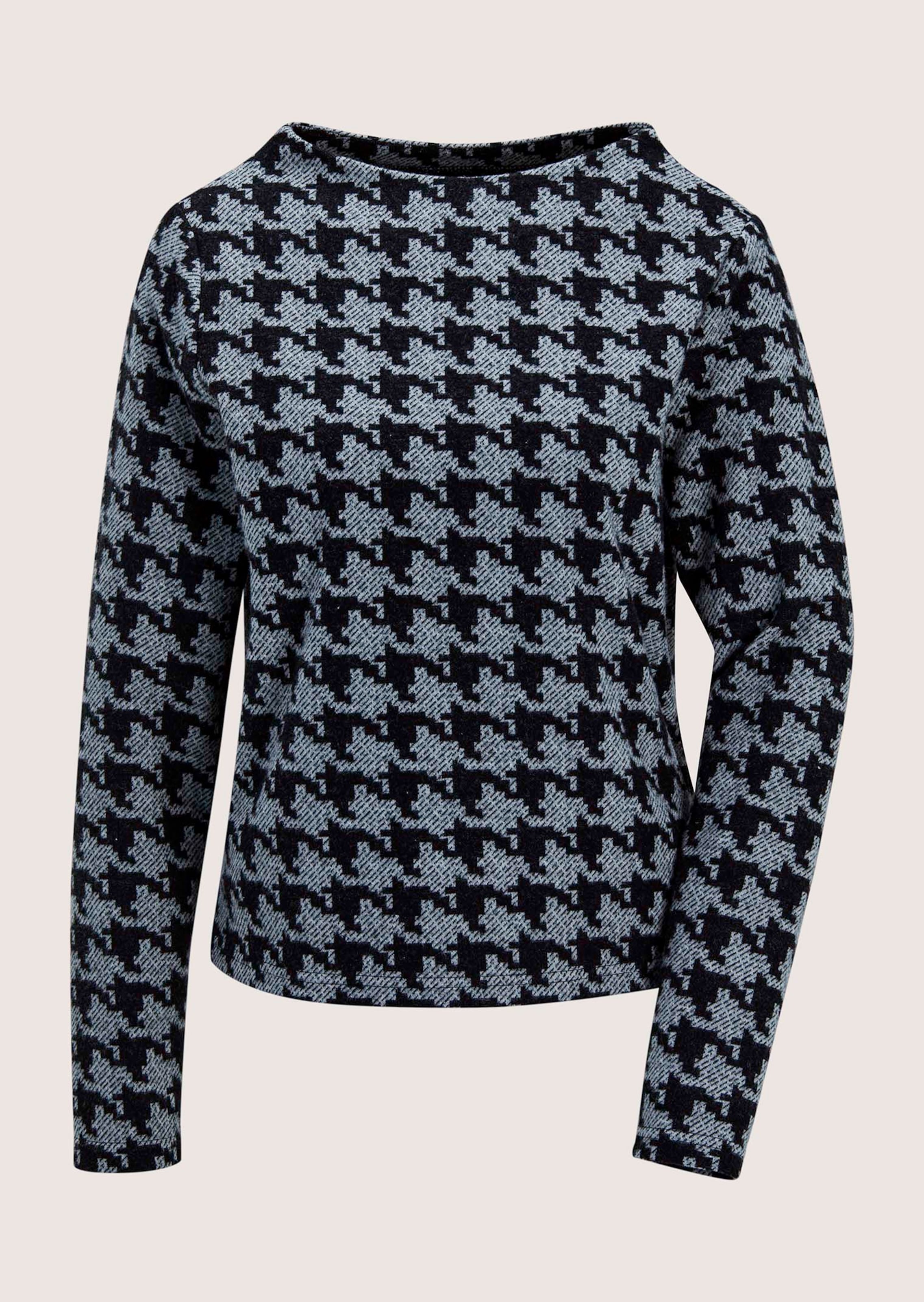 Sweatshirt im Hahnentritt-Design
