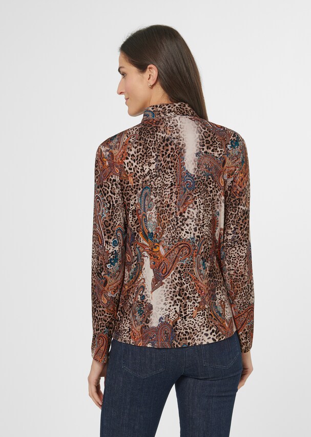 Long-sleeved blouse with paisley print 2