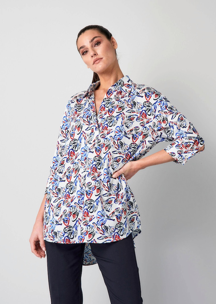 Hemdbluse mit Alloverdruck