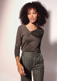 Shirt mit Knoten-Effekt und 3/4-Ärmeln thumbnail 6