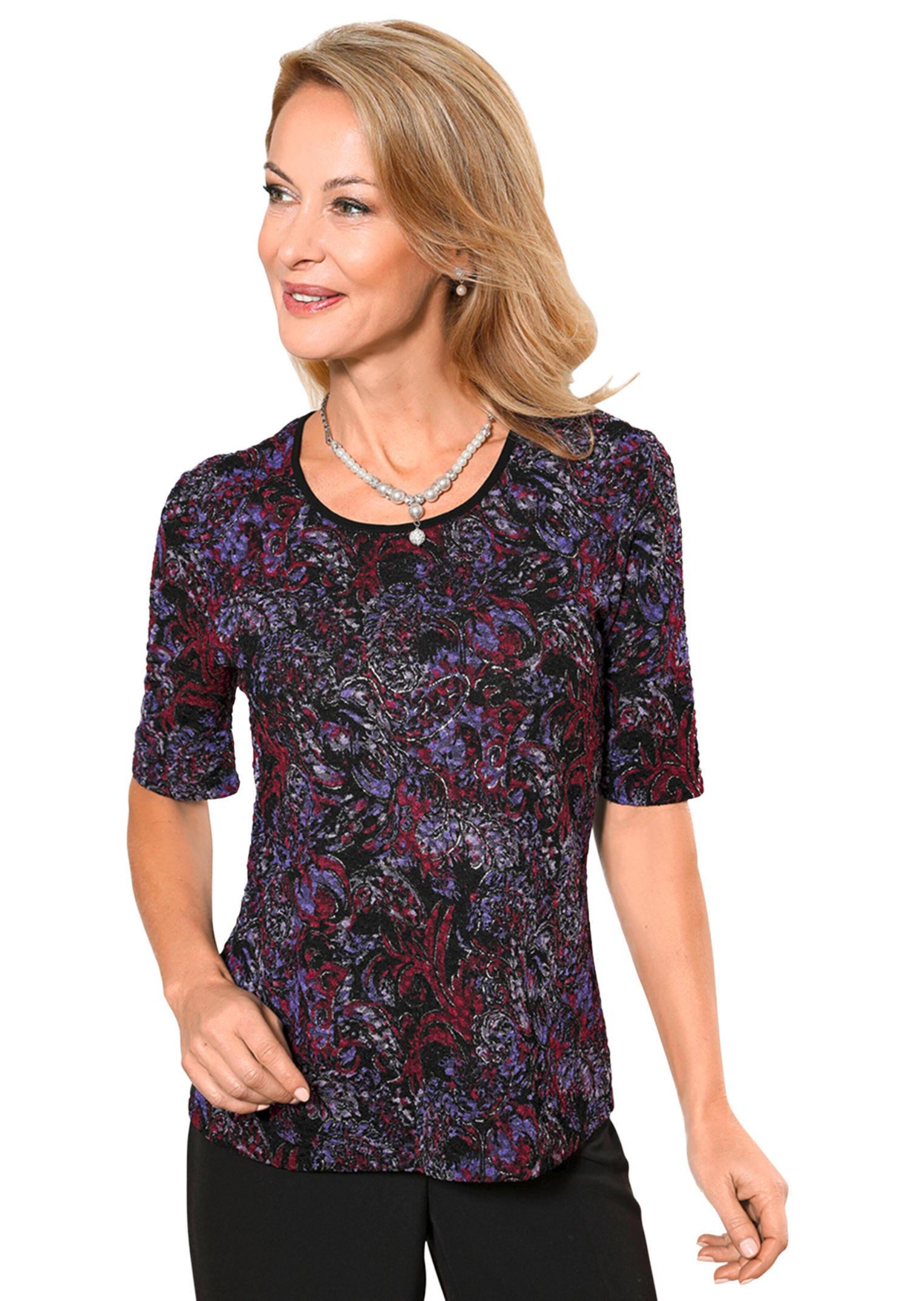 Trageangenehmes Shirt mit schimmerndem Metallic-Druck