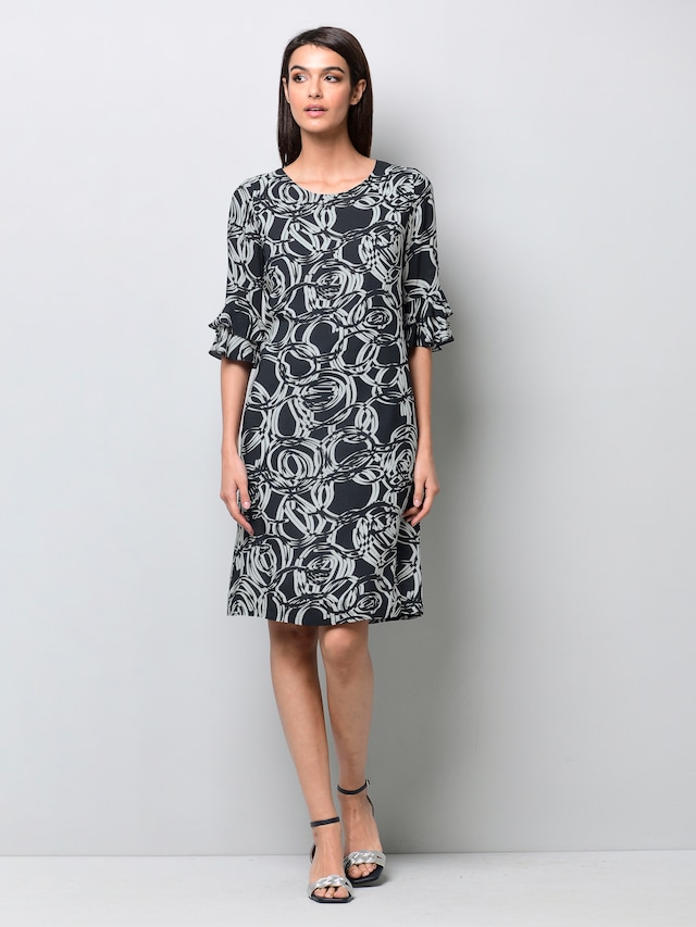 Kleid mit grafischem Dessin