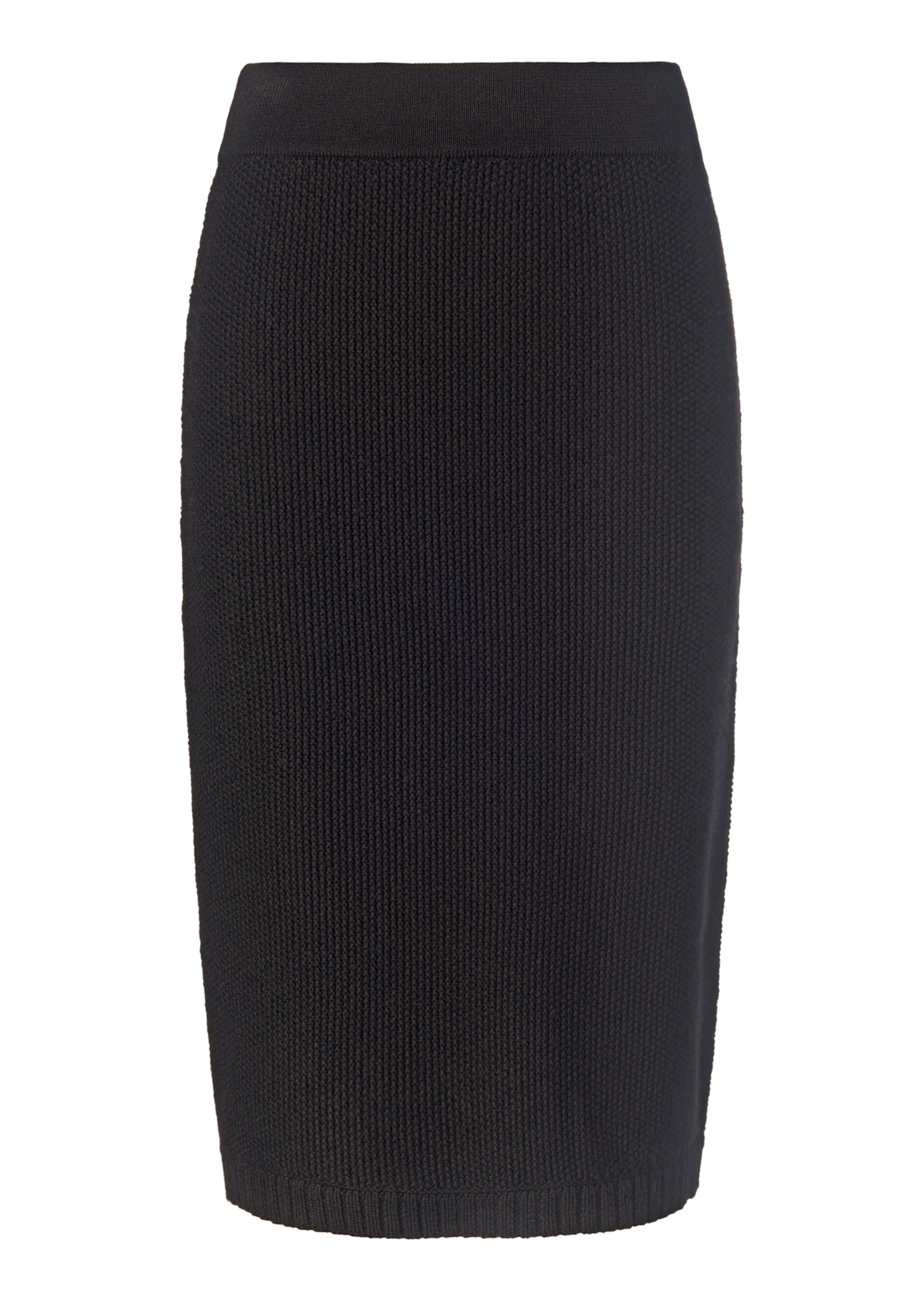 Black knit knee length skirt hotsell