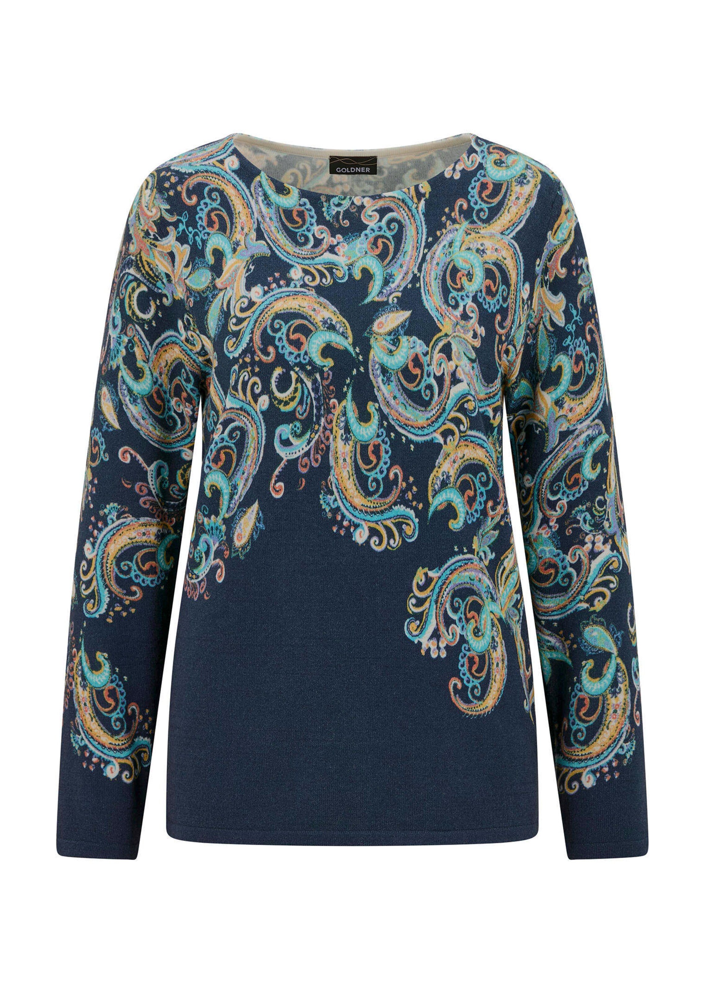 Pull en maille fine à motif cachemire