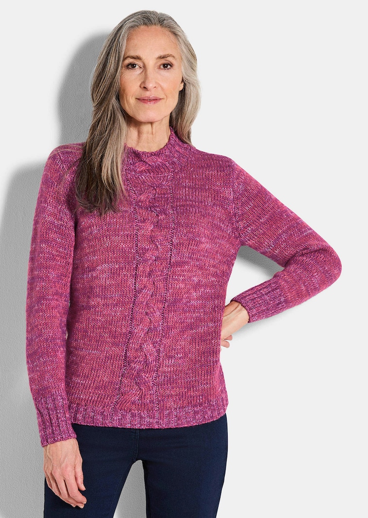 Strickpullover mit Zopfstrick