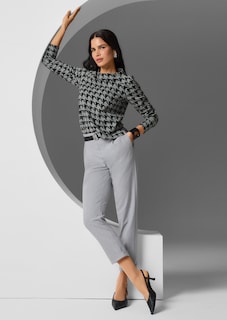 Sweatshirt met pied-de-poule-motief thumbnail 7