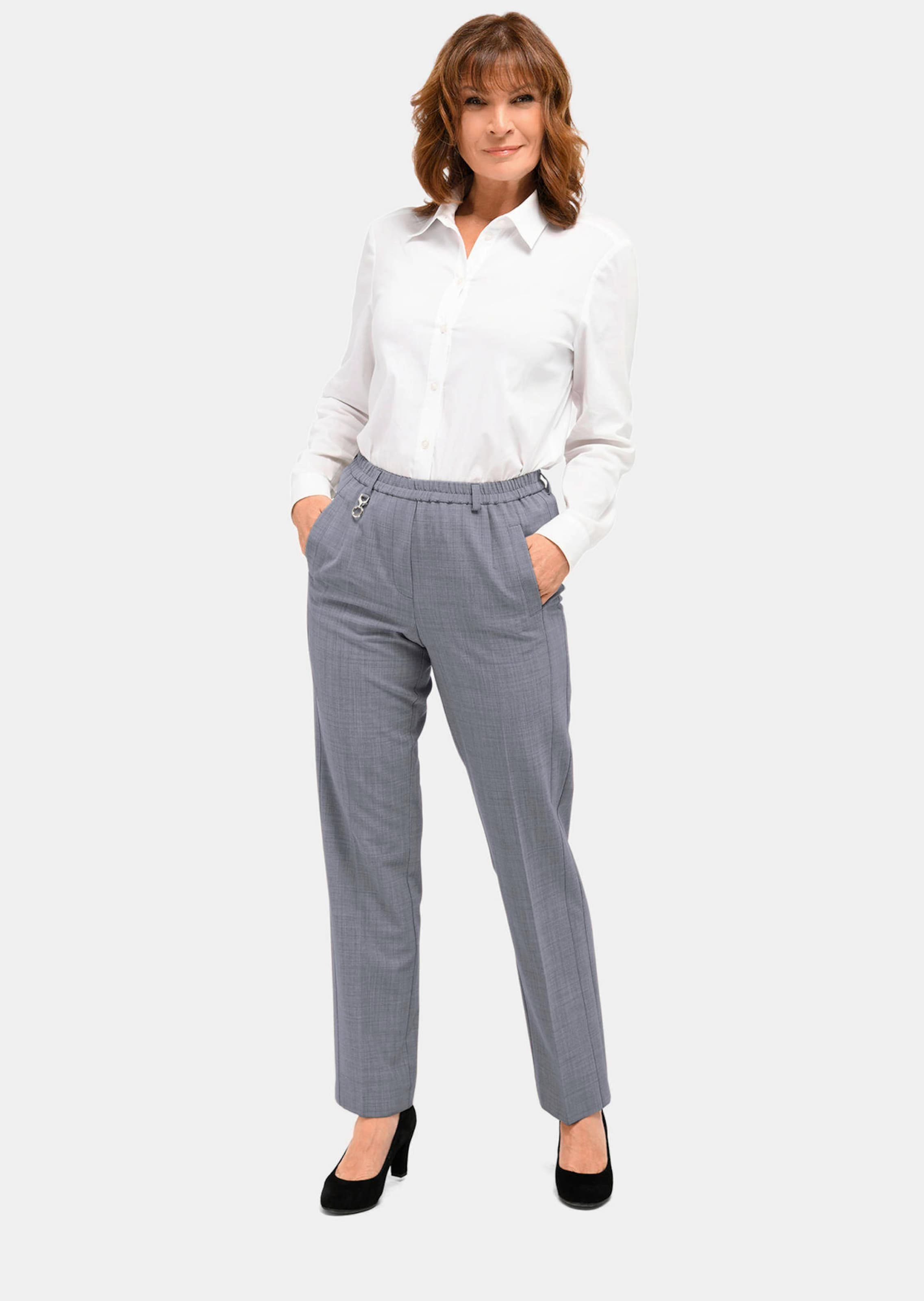 Pantalon Trevira en laine vierge LOUISA - gris / mélangé - Gr. 275 de Goldner Fashion