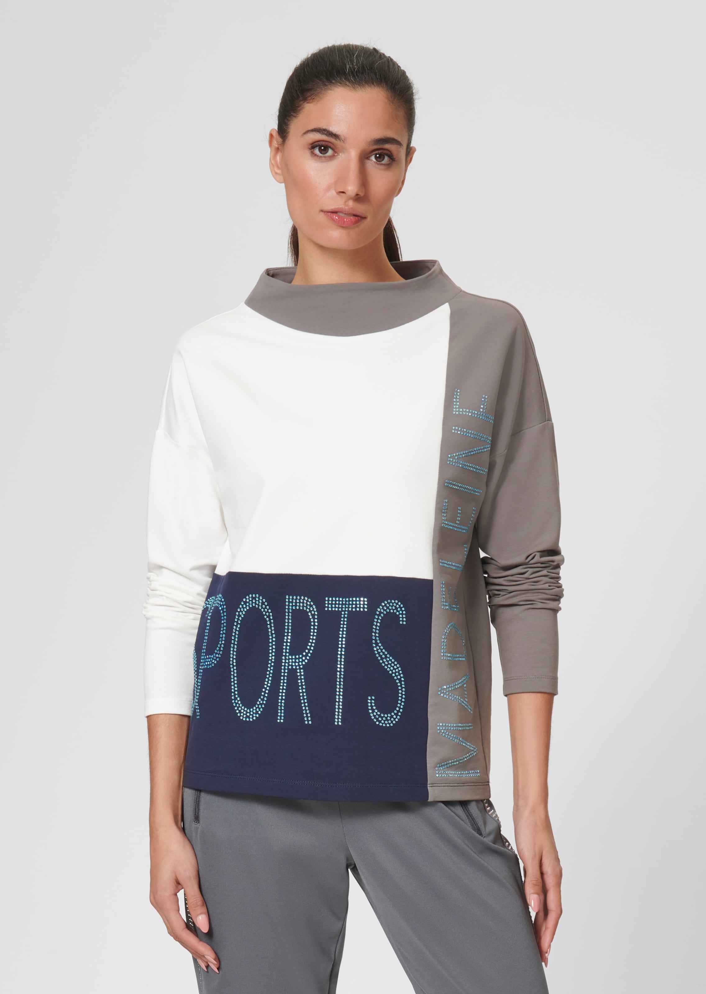 Sweatshirt with colour blocking