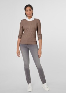 Feinstrick-Pullover mit Lochmuster thumbnail 2