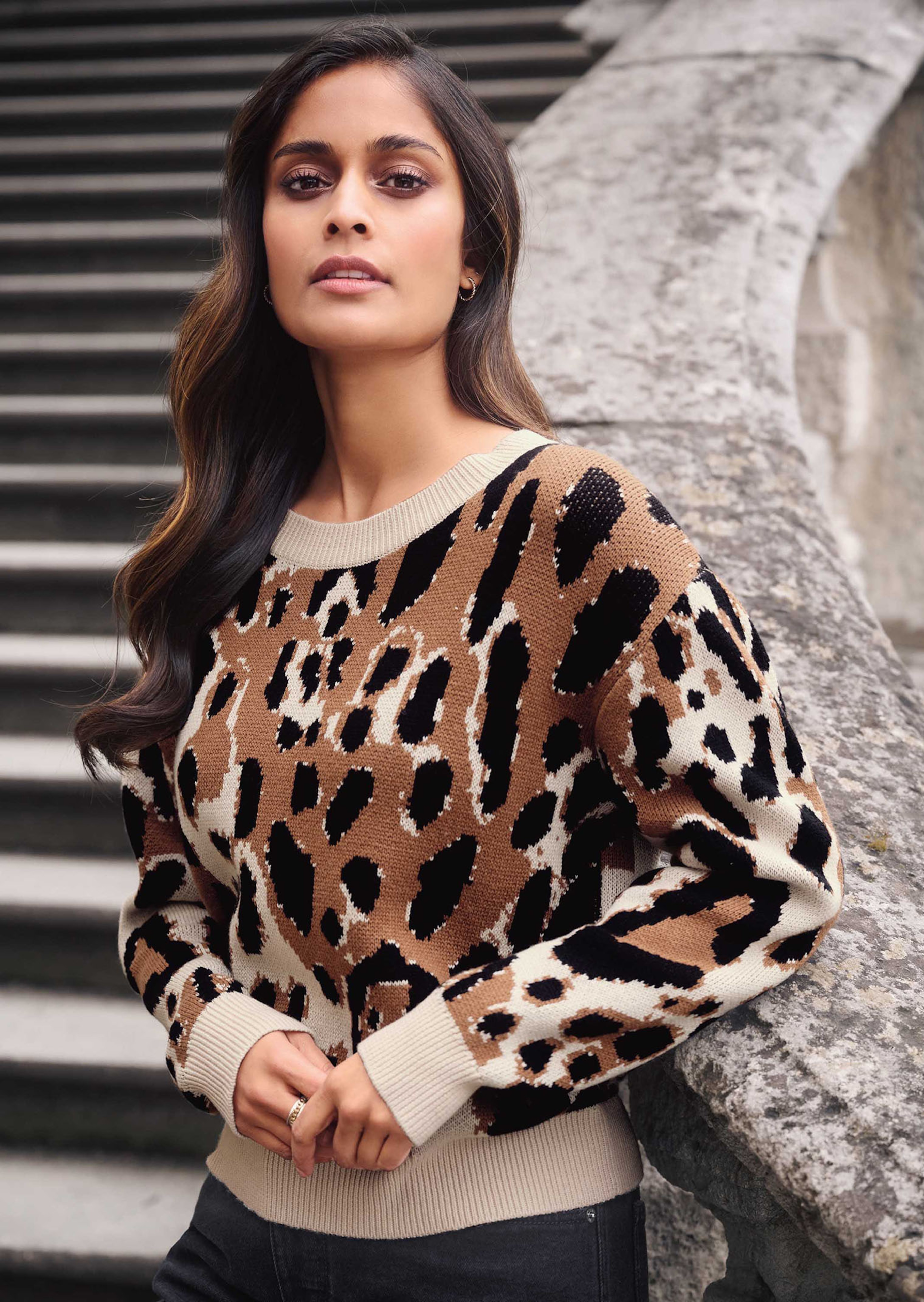 Jumper with animal pattern