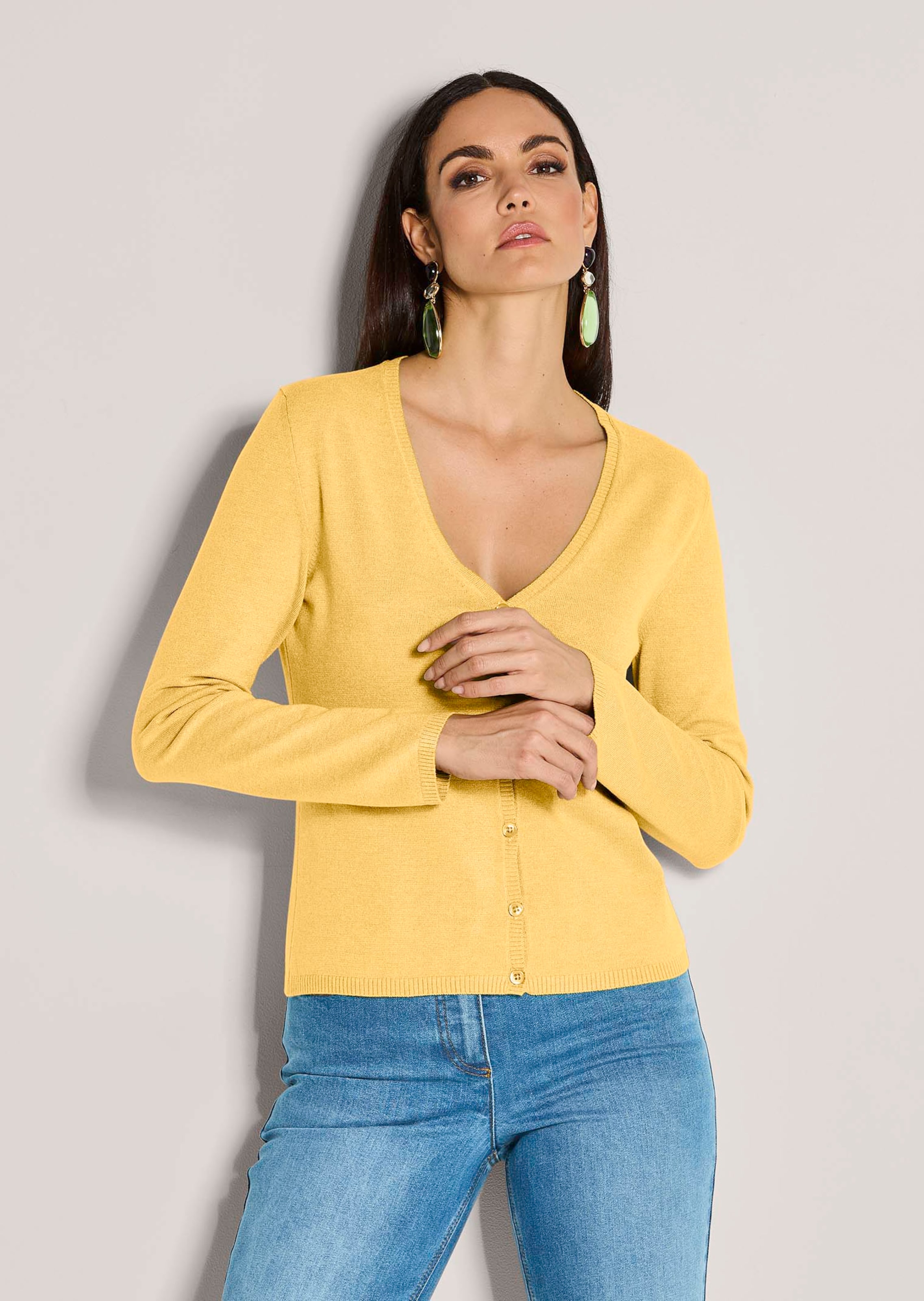 Feinstrick-Cardigan mit Modal