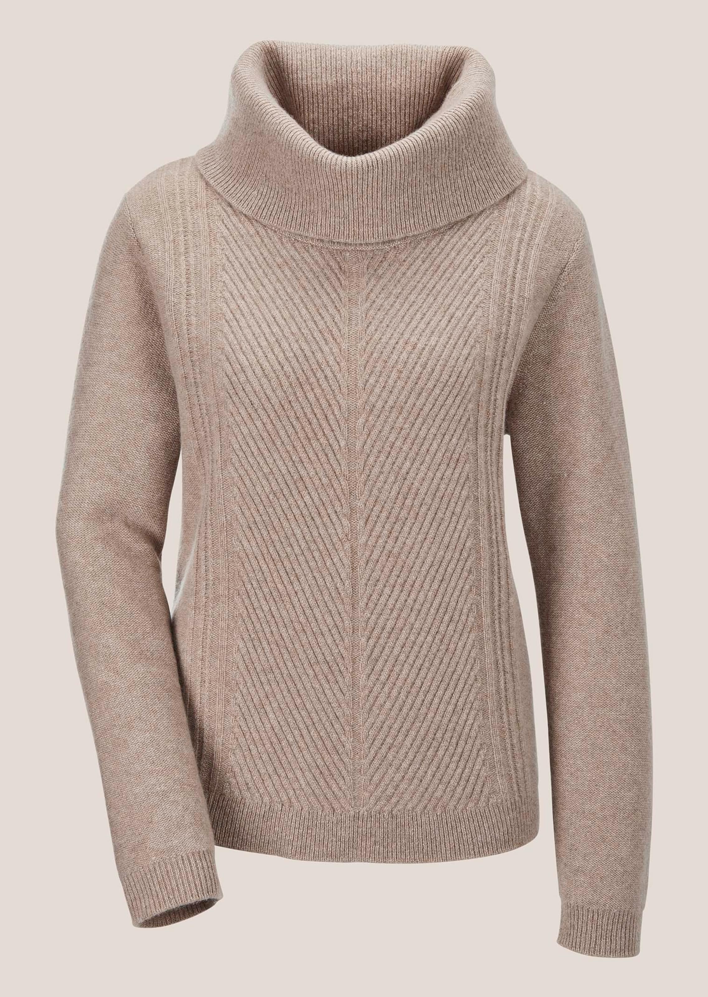 Cashmere jumper in beige / natural white / melange | MADELEINE Fashion