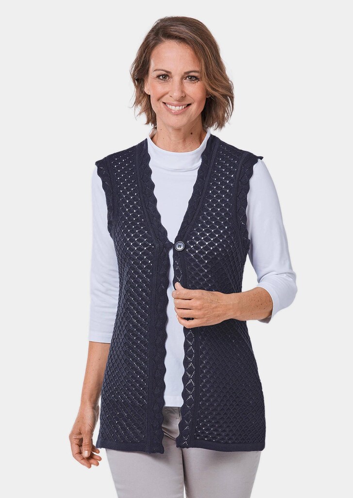 Gilet en tricot à fil ruban