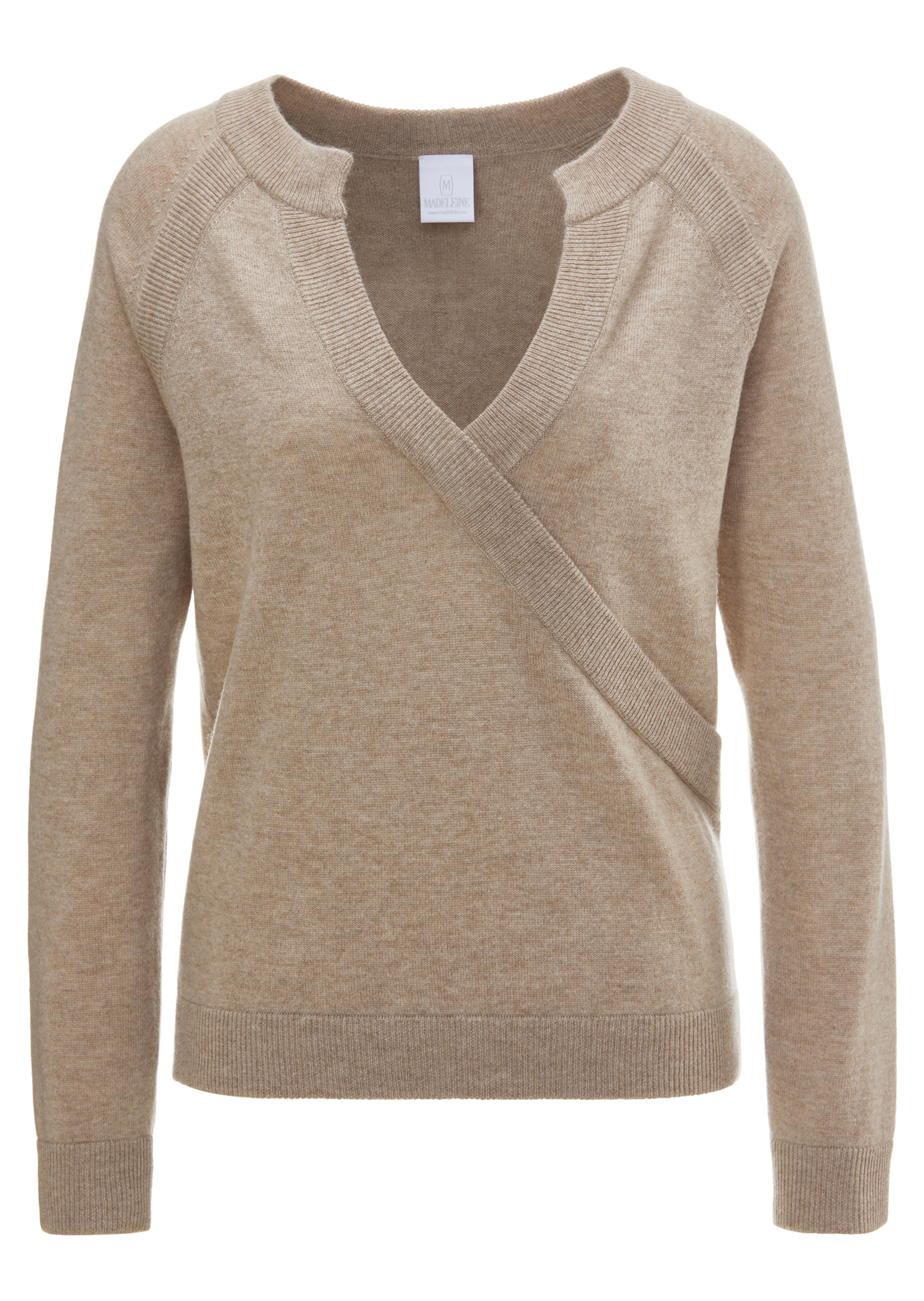 Strickpullover in Wickeloptik